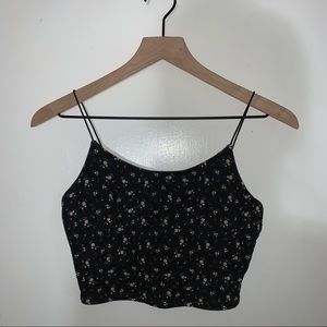 Garage cropped floral tank top